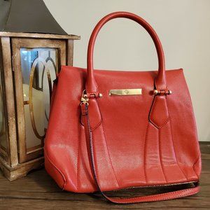 Antonio Melani Red Leather Purse/Shoulder Bag
